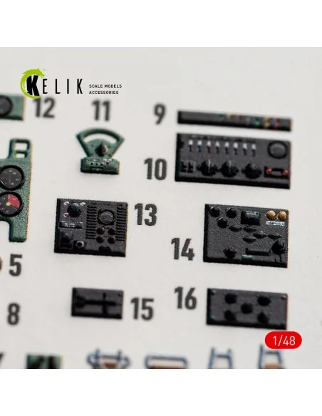 A6M2b Zero - interior 3D decals for Academy, 1/48 - Kelik K48189