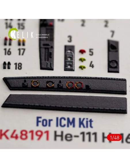 [NO_DESC] He-111 H-16 - interior 3D decals for ICM, 1/48 - Kelik K4...