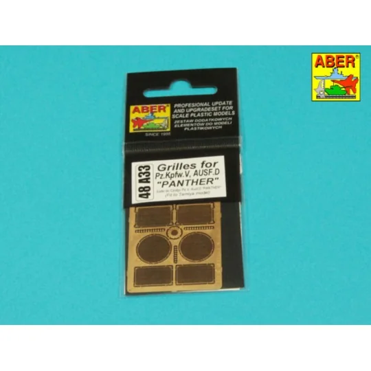 Grilles for Panther D, 1/48 - Aber Models 48 A33