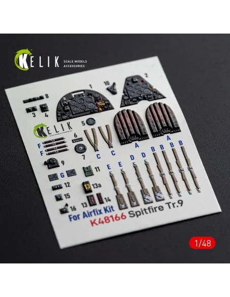 [NO_DESC] Spitfire TR.9 - interior 3D decals for Airfix, 1/48 - Kel...
