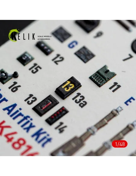 Spitfire TR.9 - interior 3D decals for Airfix, 1/48 - Kelik K48166
