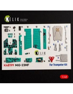 [NO_DESC] MiG-23MF - interior 3D decals for Trumpeter, 1/48 - Kelik...