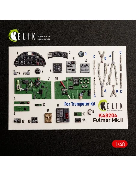 [NO_DESC] Fulmar Mk.II - interior 3D decals for Trumpeter, 1/48 - K...
