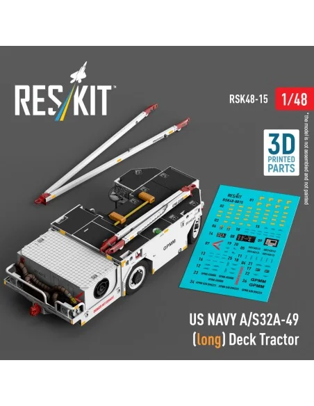 US NAVY A/S32A-49 (long) Deck Tractor (3D Printed model kit), 1/48 ...