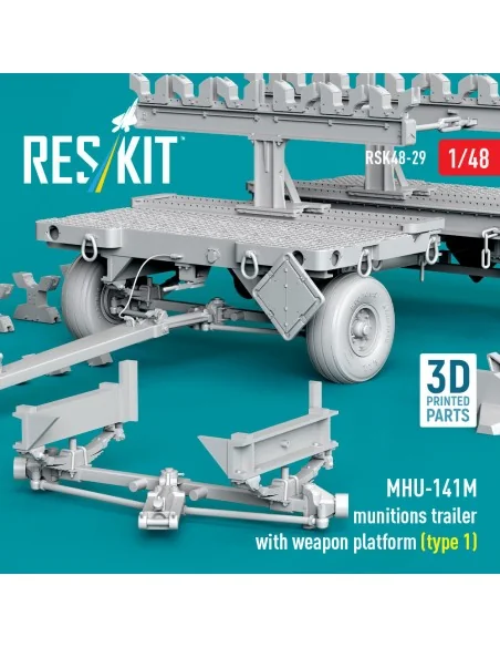 MHU-141M munitions trailer with weapon platform (type 1) (3D Printe...