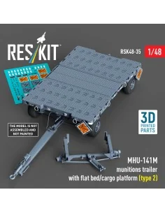 MHU-141M munitions trailer with flat bed/cargo platform (type 2) (3...