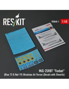 MiG-25RBT Foxbat (Blue 73 & Red 19) Ukrainian Air Forces (Decals wi...