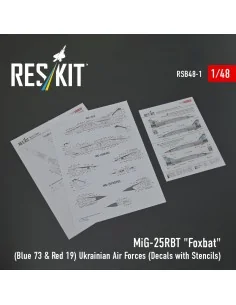MiG-25RBT Foxbat (Blue 73 & Red 19) Ukrainian Air Forces (Decals wi... 2