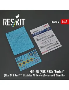 MiG-25RBF, RBS Foxbat (Blue 74 & Red 17) Ukrainian Air Forces (Deca...