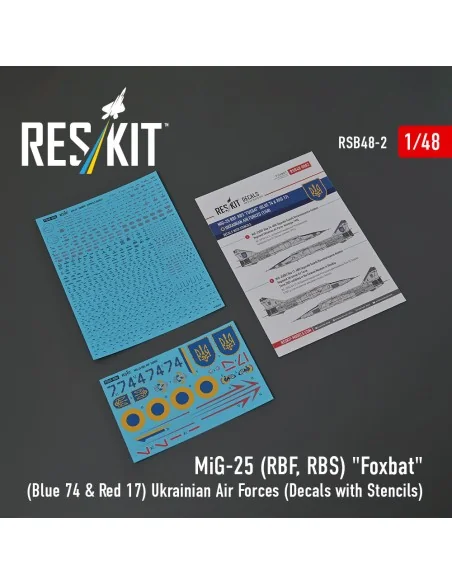 MiG-25RBF, RBS Foxbat (Blue 74 & Red 17) Ukrainian Air Forces (Deca...