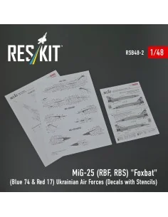 MiG-25RBF, RBS Foxbat (Blue 74 & Red 17) Ukrainian Air Forces (Deca... 2