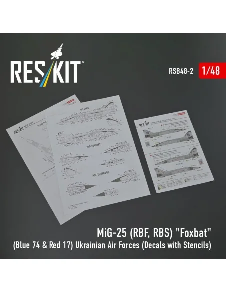 MiG-25RBF, RBS Foxbat (Blue 74 & Red 17) Ukrainian Air Forces (Deca...