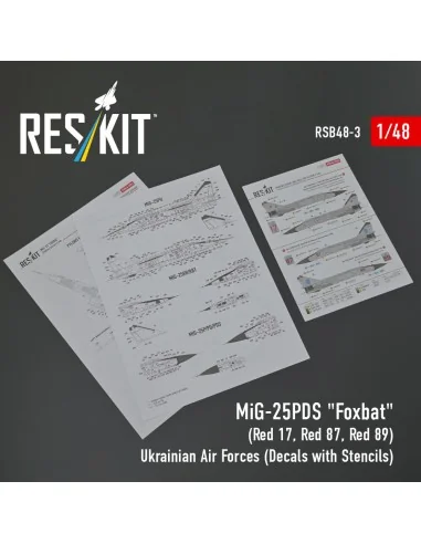 MiG-25PDS Foxbat (Red 17, Red 87, Red 89) Ukrainian Air Forces (Dec...