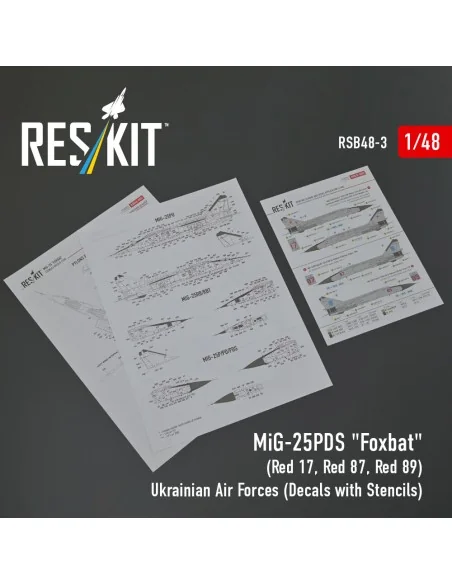 MiG-25PDS Foxbat (Red 17, Red 87, Red 89) Ukrainian Air Forces (Dec...