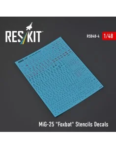 [NO_DESC] MiG-25 Foxbat Stencils Decals, 1/48 - ResKit Models RSB48...