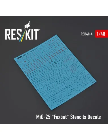 MiG-25 Foxbat Stencils Decals, 1/48 - ResKit Models RSB48-0004