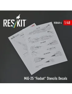 MiG-25 Foxbat Stencils Decals, 1/48 - ResKit Models RSB48-0004 2