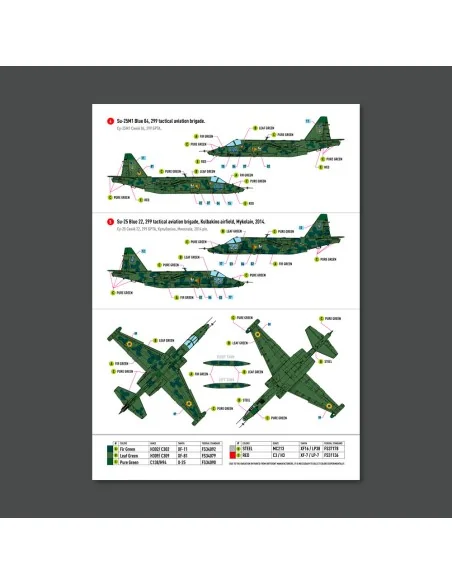 Su-25 Frogfoot Clover (BLUE 01, 04, 10, 22, 33) Ukrainian Air Force...