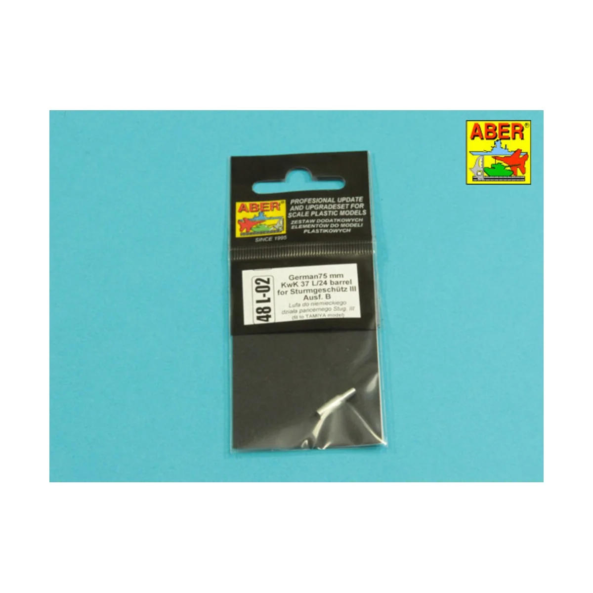 German 75mm barrel for Stu III B - Aber Models 48 L-02