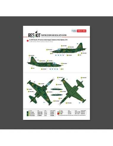 Su-25 Frogfoot Clover (BLUE 03, 05, 41, 45) Ukrainian Air Forces (M...