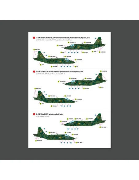 Su-25 Frogfoot Clover (BLUE 03, 05, 41, 45) Ukrainian Air Forces (M...