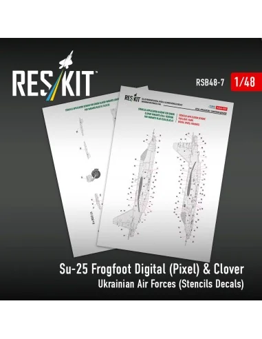 Su-25 Frogfoot Digital (Pixel) & Clover Ukrainian Air Forces (Stenc...
