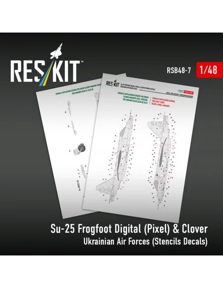 Su-25 Frogfoot Digital (Pixel) & Clover Ukrainian Air Forces (Stenc...