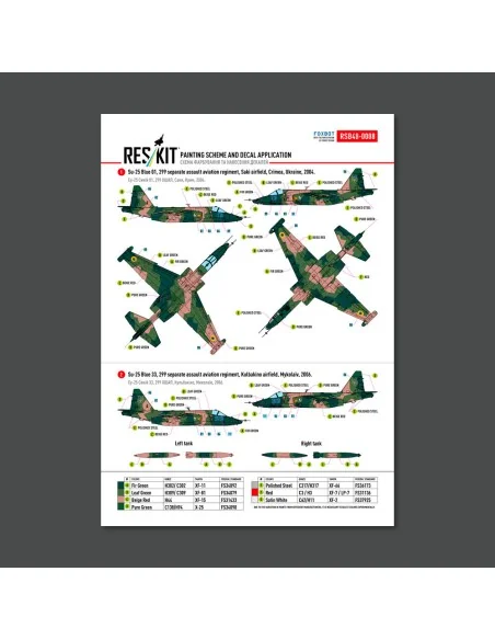 Su-25 Frogfoot Geometric (BLUE 17, 33, 01, 02) Ukrainian Air Forces...