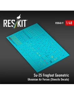 Su-25 Frogfoot Geometric Ukrainian Air Forces (Stencils Decals)(1/4...