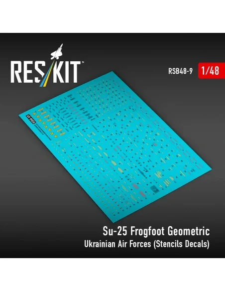 Su-25 Frogfoot Geometric Ukrainian Air Forces (Stencils Decals)(1/4...