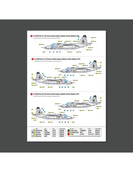 Su-25 Frogfoot LIGHT Digital (Pixel) (BLUE 19, 20, 32, 36) Ukrainia...