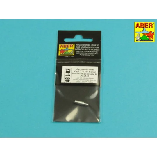German 75mm barrel for Stu III B, 1/48 - Aber Models 48 L-02