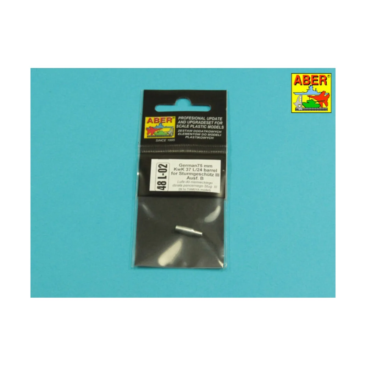 German 75mm barrel for Stu III B - Aber Models 48 L-02