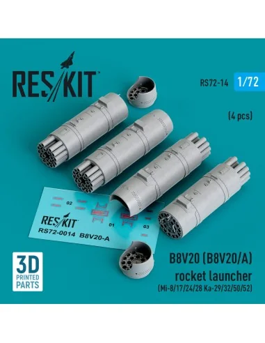 B8V20-? rocket launchers (4 pcs) (Mi-8/17/24/28, Ka-29/32/50/52) (3...