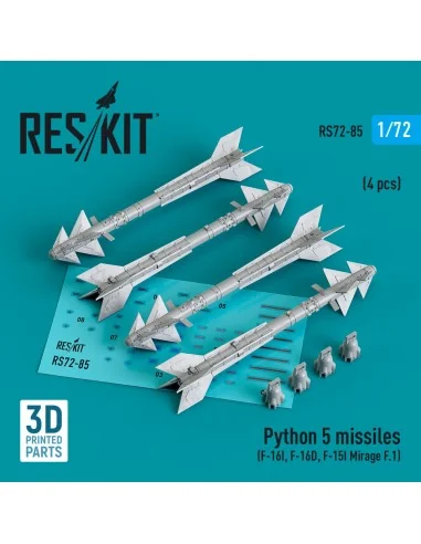 [NO_DESC] Python 5 missiles (4 pcs) (F-16I, F-16D, F-15I, Mirage F....