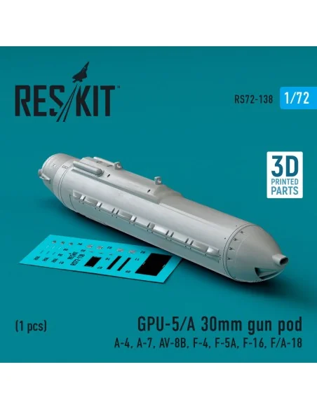 [NO_DESC] GPU-5/A 30mm gun pod (1 pcs) (A-4, A-7, AV-8B, F-4, F-5A,...