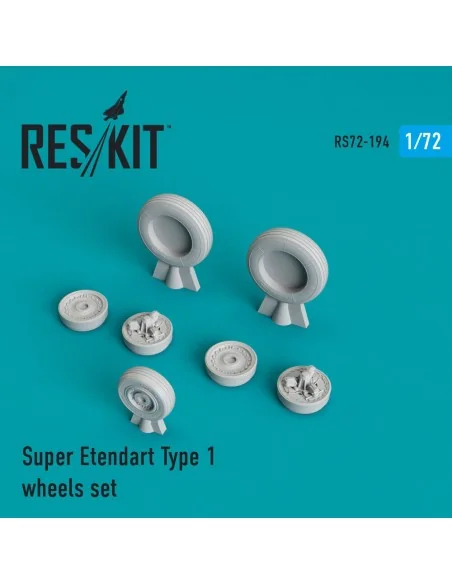 Super Etendard type 1 wheels set, 1/72 - ResKit Models RS72-0194