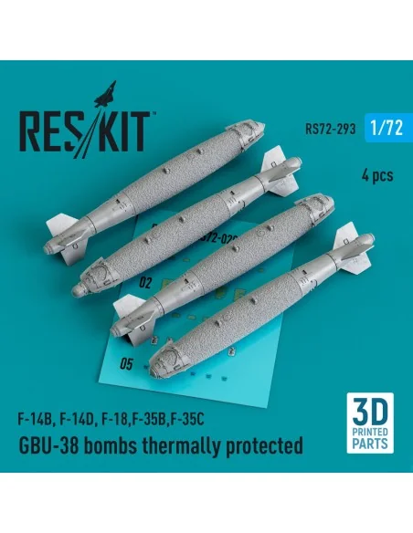 GBU-38 bombs thermally protected (4 pcs) (F-14B, F-14D, F-18, F-35B...