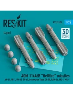 AGM-114A/B Hellfire missiles (4 pcs) (AH-64, AH-1, UH-60, SH-60, Eu...