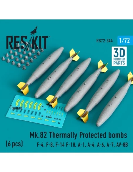 Mk.82 thermally protected bombs (6 pcs) (F-4, F-8, F-14 F-18, A-1, ...