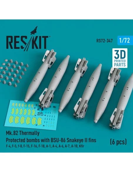 Mk.82 bombs with BSU-86 Snakeye II fins (6 pcs) (F-4, F-5, F-8, F-1...
