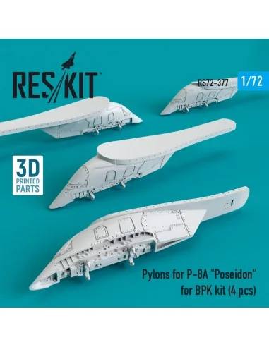 Pylons for P-8A Poseidon for BPK kit (4 pcs) (3D Printed), 1/72 - R...