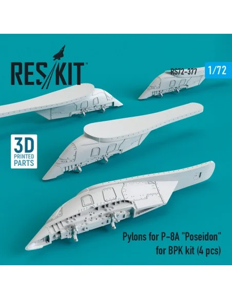 Pylons for P-8A Poseidon for BPK kit (4 pcs) (3D Printed), 1/72 - R...
