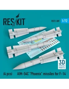 [NO_DESC] AIM-54C Phoenix missiles for F-14 (4pcs) (3D Printed), 1/...