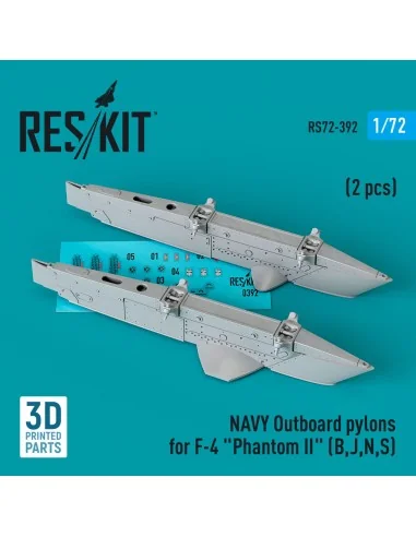 NAVY Outboard pylons for F-4 Phantom II (B, J, N, S) (2 pcs) (3D Pr...