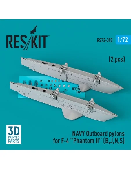 NAVY Outboard pylons for F-4 Phantom II (B, J, N, S) (2 pcs) (3D Pr...