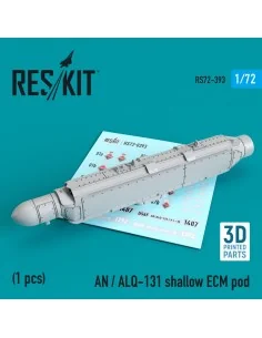 AN / ALQ-131 shallow ECM pod (3D Printed) (A-7, A-10, F-4, F-16, F-...