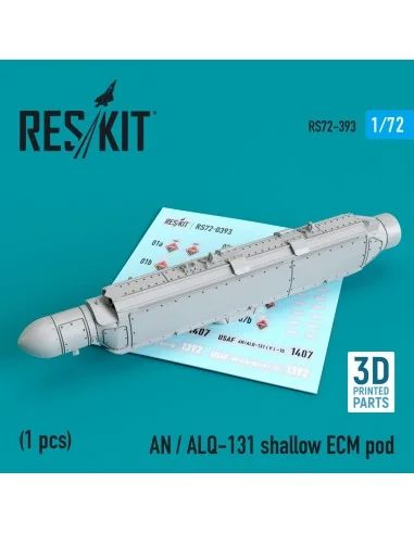 AN / ALQ-131 shallow ECM pod (3D Printed) (A-7, A-10, F-4, F-16, F-...