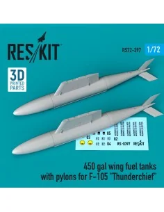 450 gal wing fuel tanks with pylons for F-105 Thunderchief (2 pcs),...