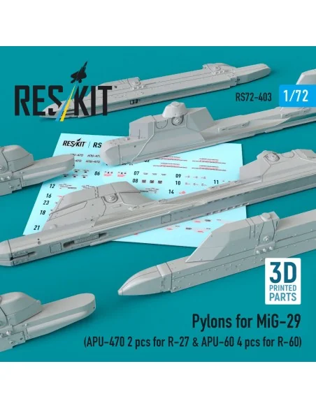 Pylons for MiG-29 (APU-470 2 pcs for R-27 & APU-60 4 pcs for R-60) ...